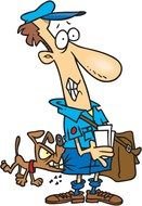 cartoon mailman