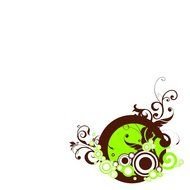 Flower Swirl Design Corner Border