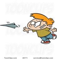 Cartoon Paper Airplane N4