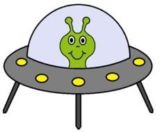 Alien Spaceship Clip Art N17