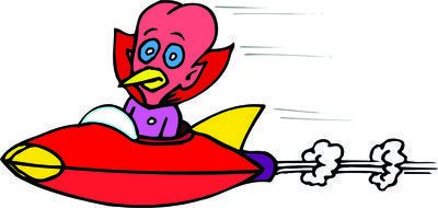 Cartoon Alien Spaceship Flying