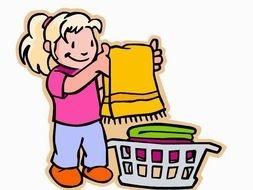 clipart of the Tips For Cleaning With Little Children
