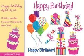 Happy Birthday Clip Art drawing