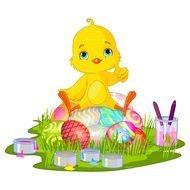 Easter Egg Chickens drawing