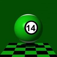 Number 14 Pool Ball