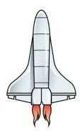 small Space Shuttle drawing