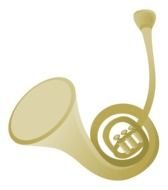 French Horn Clip Art drawing