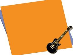 Guitar Music, colorful Template