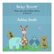 Zoo Animal Baby Shower Invitations