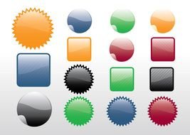 Clip art of Vector Stickers