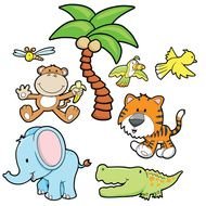Cartoon Jungle Animals N8