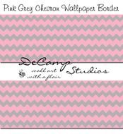 Pink And Grey Chevron Border
