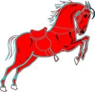 Red Horse Clip Art N3
