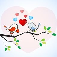 Love Birds Clip Art Vector