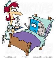Sick Computer Clip Art N22