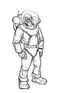 Space Suit man drawing