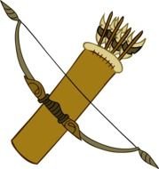 Cartoon Bow And Arrow drawing