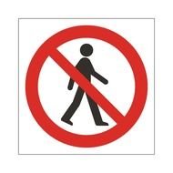 sign prohibiting the passage of man