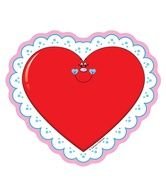 red heart with a smile as a picture for clipart