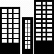 Office Building Icon Black