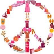 Clip Art Pink Peace Signs Http pics4this Piccom key pink
