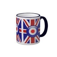 3D Mod Target On Union Jack Print Mug