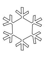 Black and white drawing of a snowflake clipart