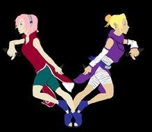 clipart of the Sakura Vs Ino