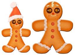 Gingerbread Man Cutouts Template drawing