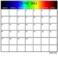 June Calendar Clip Art N5