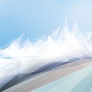 White Winter Landscape Vector Graphic mdash Triangular Mountains