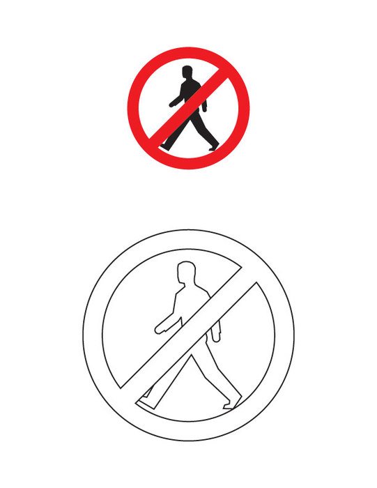 Coloring Page Traffic Road Signs N2