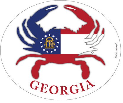 Maryland Crab Flag Decal Magnet