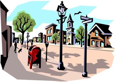 Drawing Small Town Main drawing