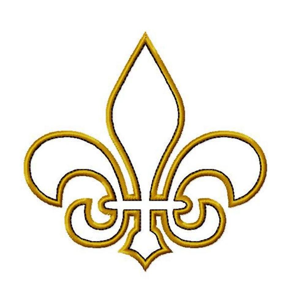 Gold sign of Flor De Lis clipart