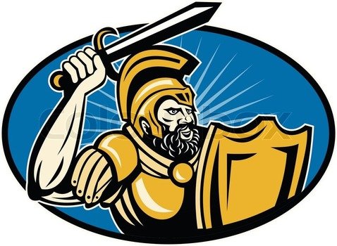 clipart of the Roman Soldier Logo