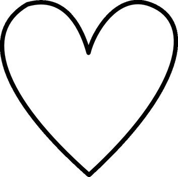 White Heart Outline