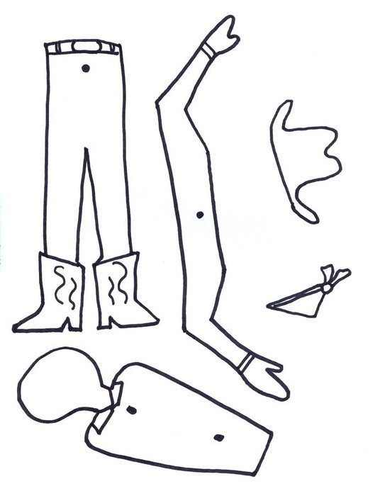 Cowboy Hat Cut Out Pattern drawing