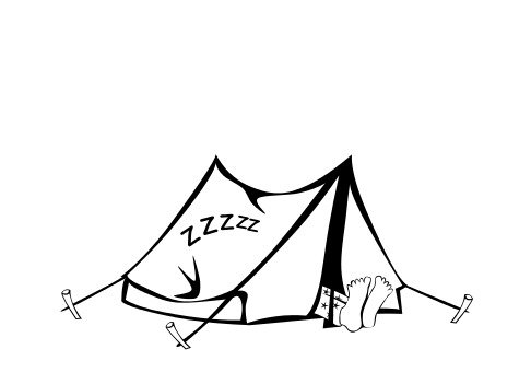 Tent Clip Art Black And White N7