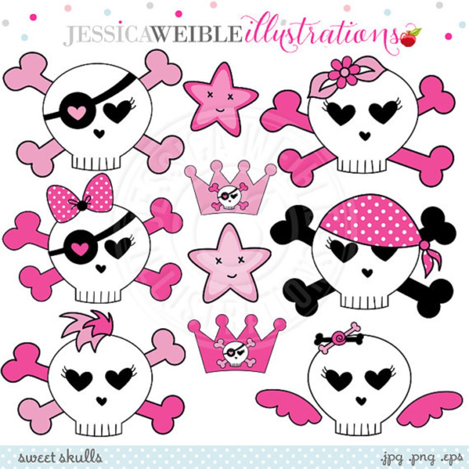 Girl Skull Clip Art N7