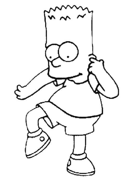 Ä°llustration of Simpsons Coloring Page