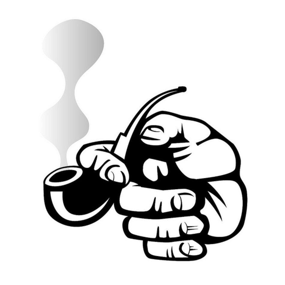 Man Smoking Pipe Clip Art N6