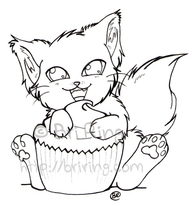 Cute Baby Kitten Coloring Pages