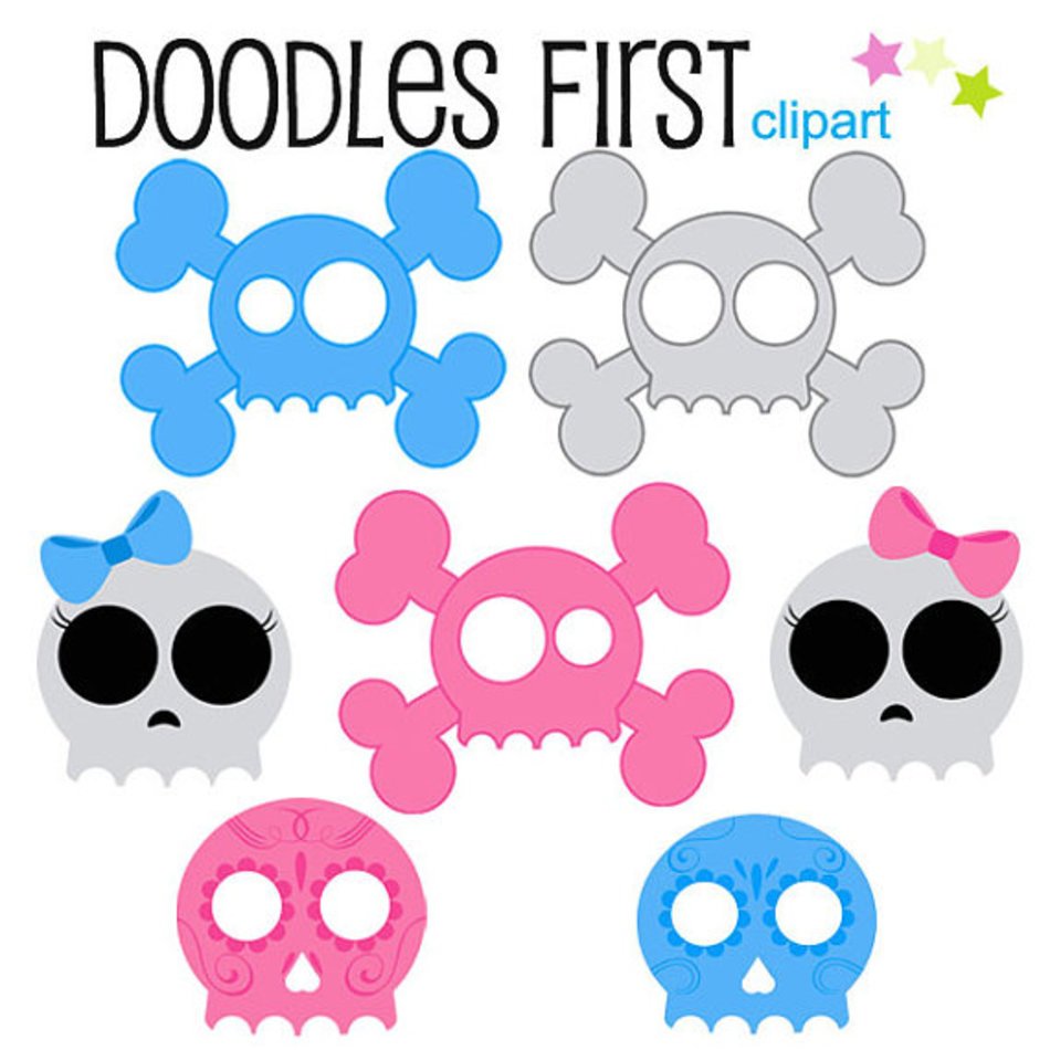 Girly Crossbones Clip Art