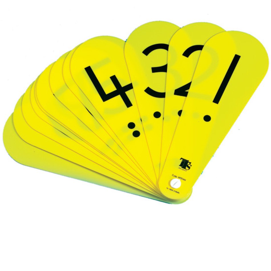 Childrens Pvc Number Fans With Decimal Point 30 Pack