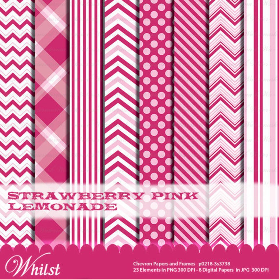Pink Chevron Clip Art N5