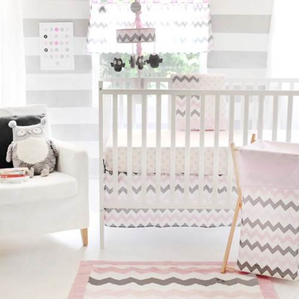 Baby Boy Chevron Crib Bedding