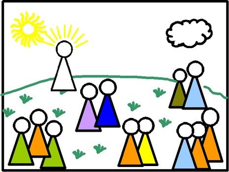 Jesus Heals Blind Man Clip Art
