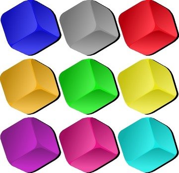 Game Marbles Cubes Clip Art Vector