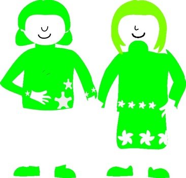 Girl Friends Clip Art N6